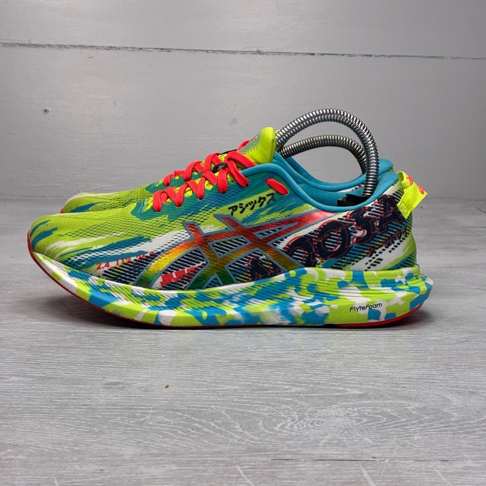 Asics Noosa Tri 13 Women 8 Neon Green Blue Running Shoes 1011B021 Triathlon